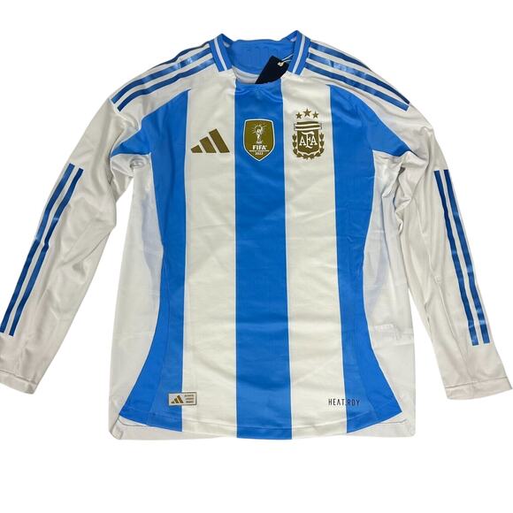 NWT Adidas Argentina Home 24/25 Authentic Long Sleeve Jersey IP8383 Men’s M - Picture 1 of 8
